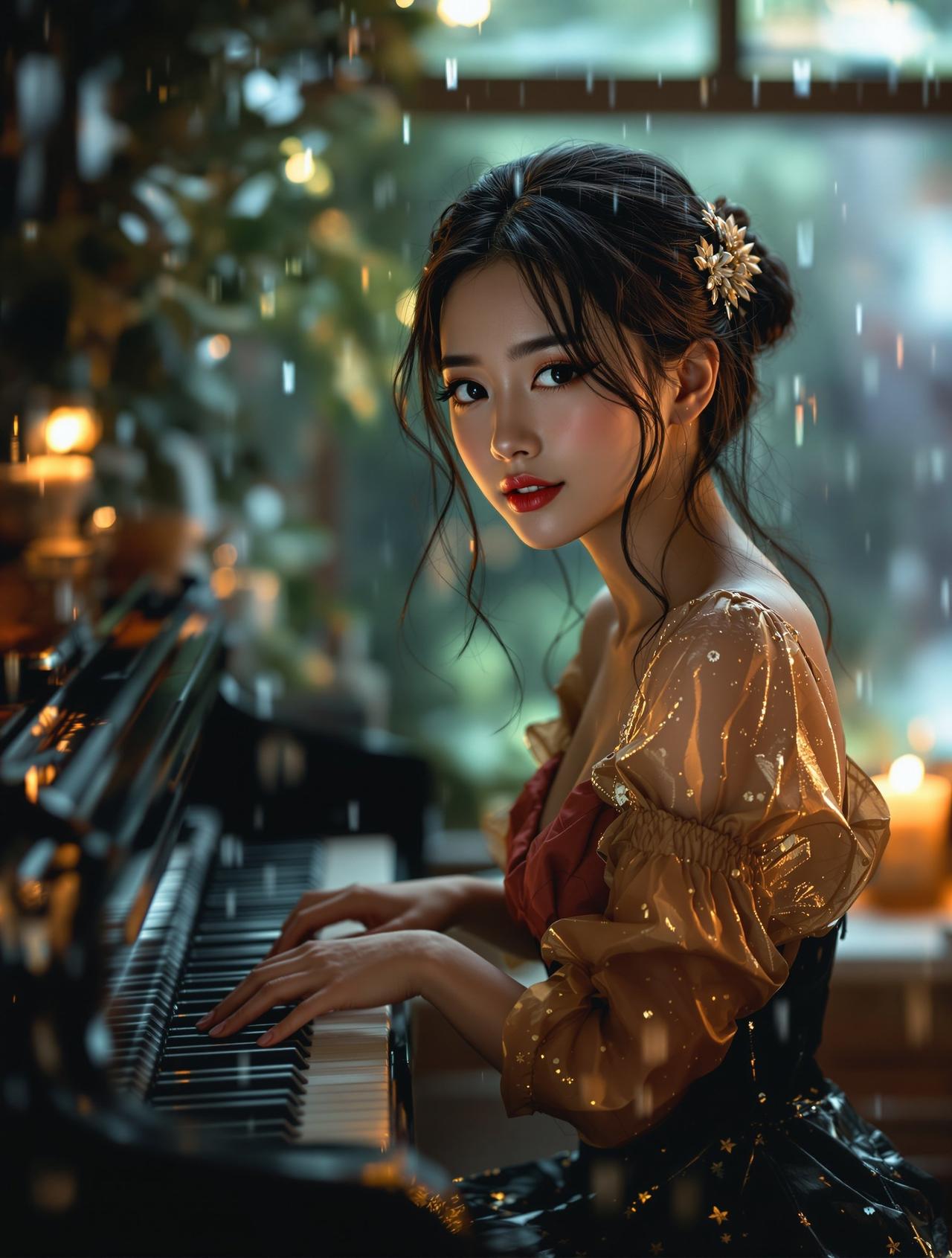 美女人体艺术写真纯欲风：花间精灵